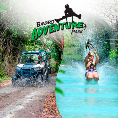 BAVARO ADVENTURE - TOUR DE BUGGY + ZIPLINE MEGA SPLASH