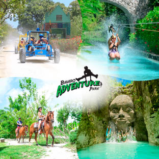 BÁVARO ADVENTURE PARK PUNTA CANA - TOUR DE BUGGY + ZIPLINE MEGA SPLASH + CABALLO + SPLASH OF EMOTIONS