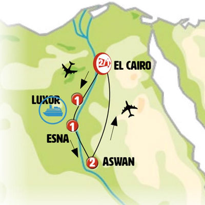 Egipto con Crucero 4 Días por el Nilo